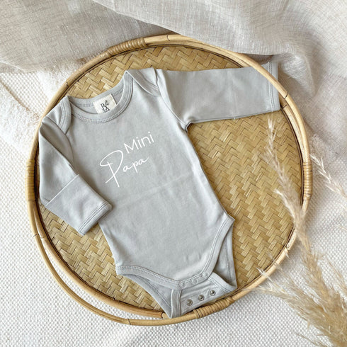 Langarm Bodysuit mit Schrift Print