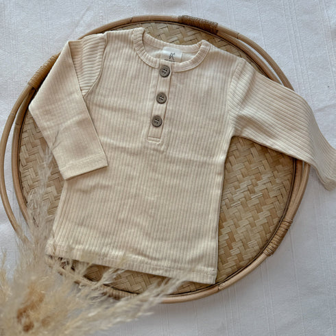 Langarmshirts - gerippter Stoff