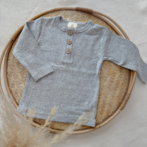 Langarmshirts - gerippter Stoff