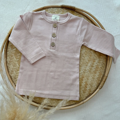 Langarmshirts - gerippter Stoff