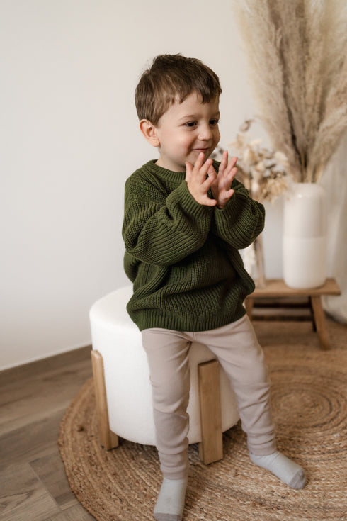 Oversize Stricksweater "Tannengrün"