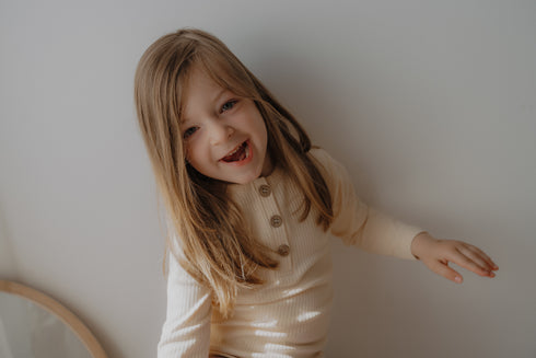 Langarmshirts - gerippter Stoff