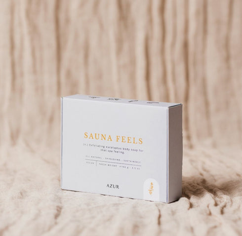 SAUNA FEELS | Körperpeelingriegel | natürliche Salzseife
