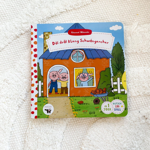 Pappbillerbuch: Déi dräi kleng Schwéngercher (Pappbillerbuch)